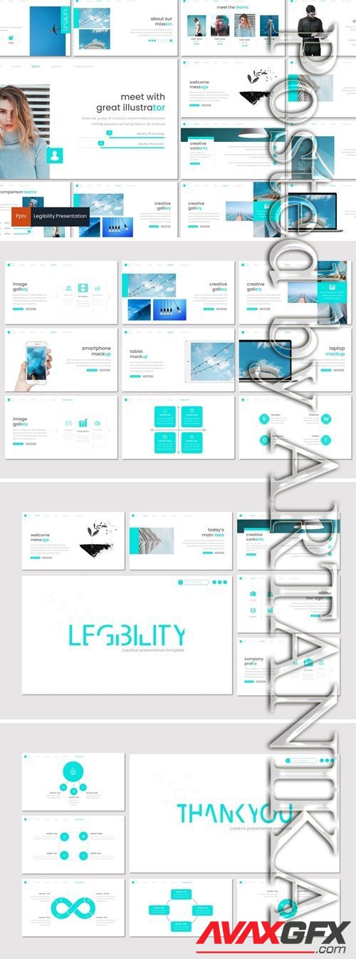 Legibility - Powerpoint (PPTX), Keynote, Google Slides Templates