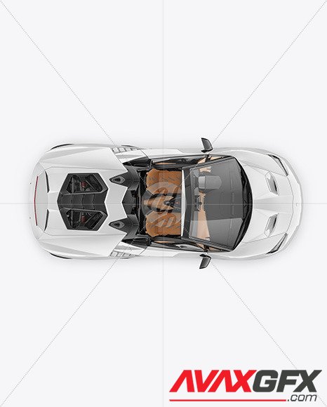 Super Car Mockup - Top View 51253