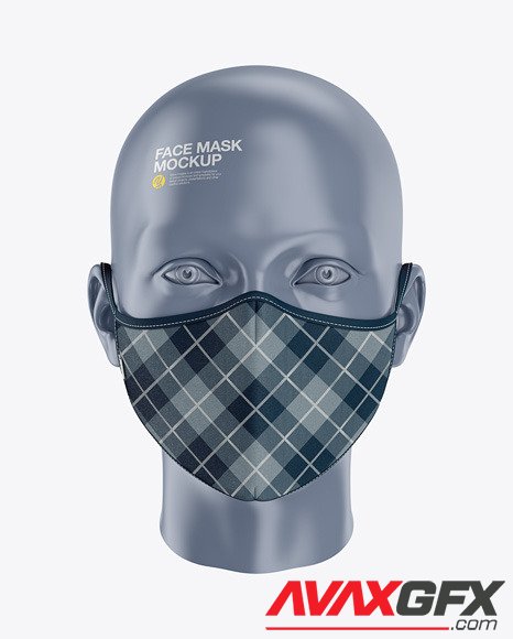Face Mask Mockup - Front View 58910