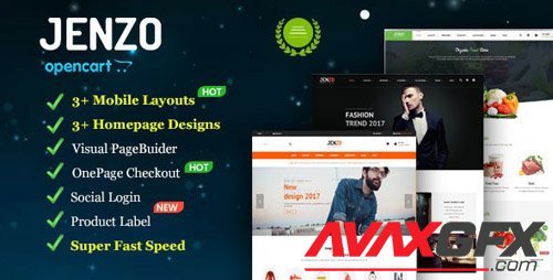 ThemeForest - Jenzo v1.0.0 - Drag & Drop Multipurpose OpenCart Theme with Mobile-Specific Layouts (Update: 28 June 17) - 20083235