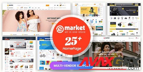ThemeForest - eMarket v1.1.9 - Multi-purpose MarketPlace OpenCart 3 Theme (25+ Homepages & Mobile Layouts Included) - 20843842