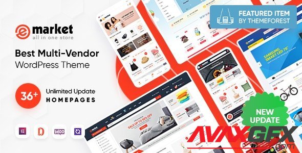 ThemeForest - eMarket v2.0.0 - Multi Vendor MarketPlace WordPress Theme (12+ Homepages & 2 Mobile Layouts Ready) - 20492674 - NULLED