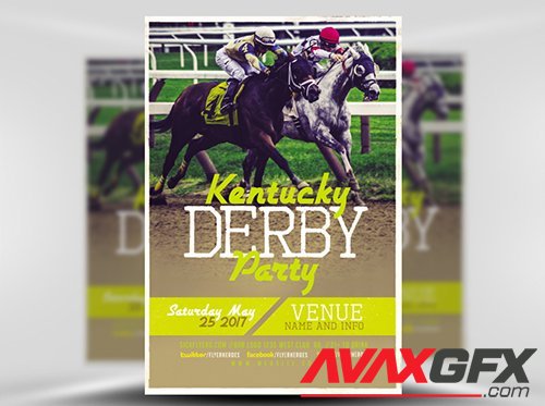 Kentucky Derby Flyer PSD Template