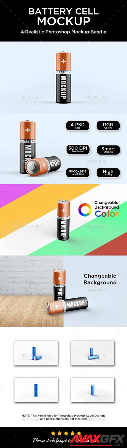 Graphicriver - Battery Cell Mockup 21399443