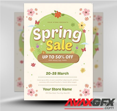 Spring Sale v5 PSD Flyer