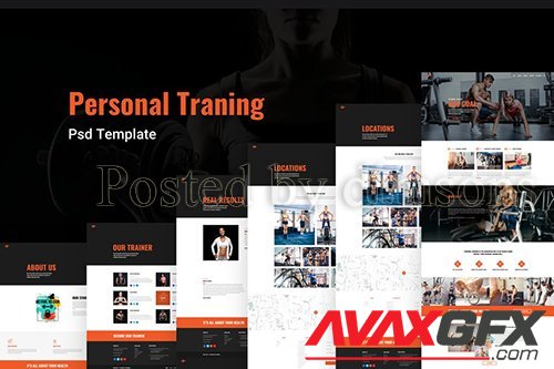 Personal Trainer - Fitness, Gym Psd Template