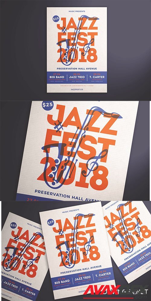 Jazz Festival Flyer PSD