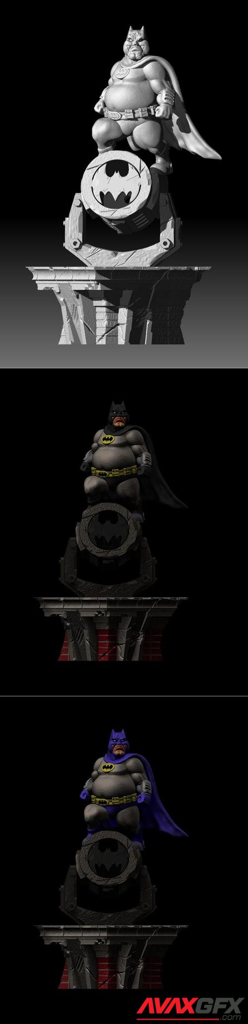 Batman statue (fat Batman) – 3D Print
