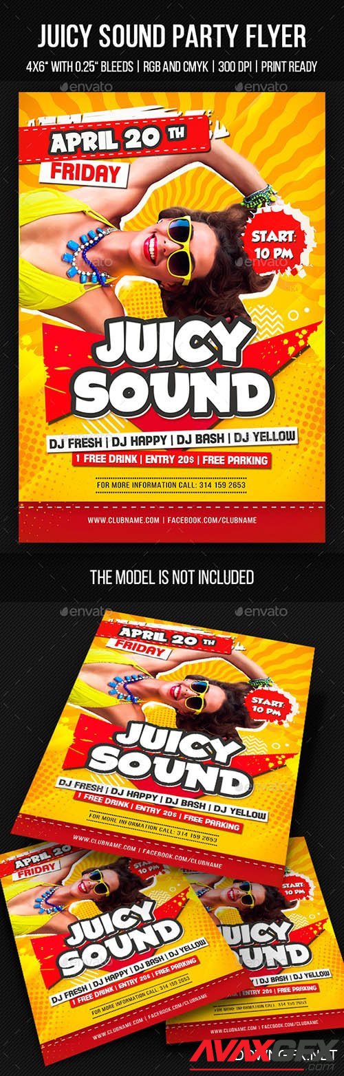 Graphicriver - Juicy Sound Party Flyer 21414679
