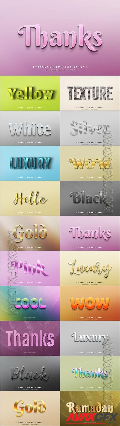 Psd text effect set vol 610