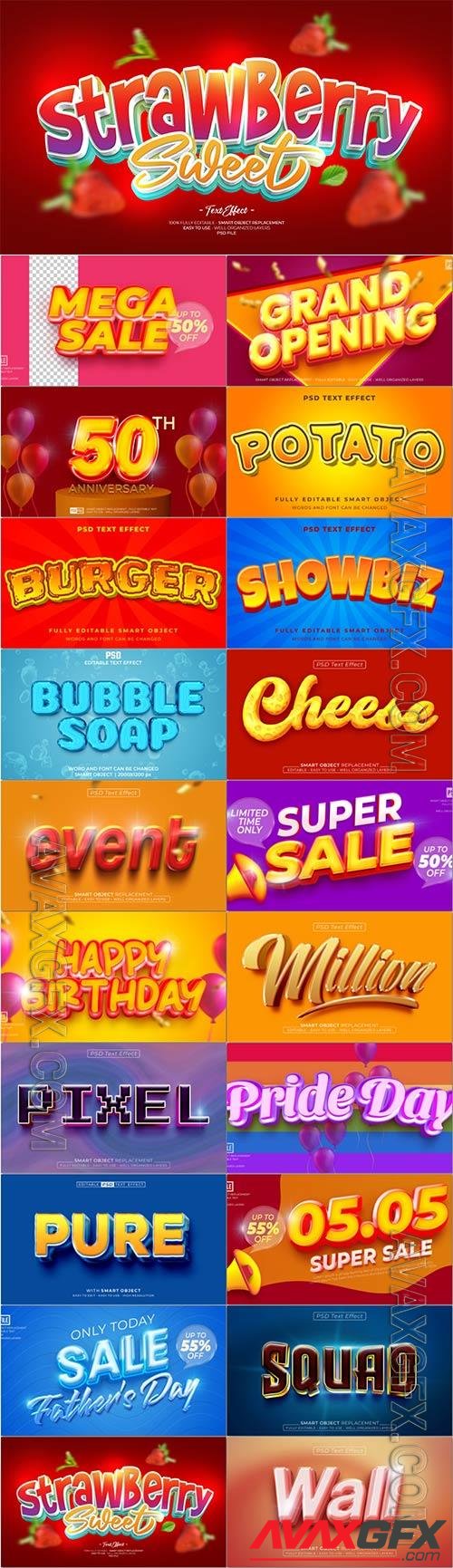 Psd text effect set vol 617