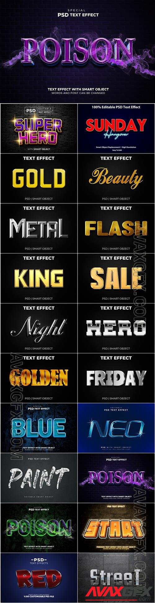 Psd text effect set vol 611