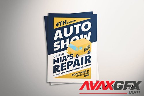 Auto Show Flyer PSD