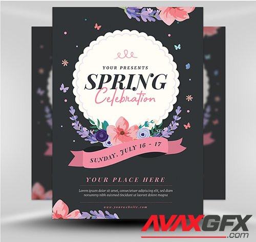 Spring Celebration v2 Flyer PSD