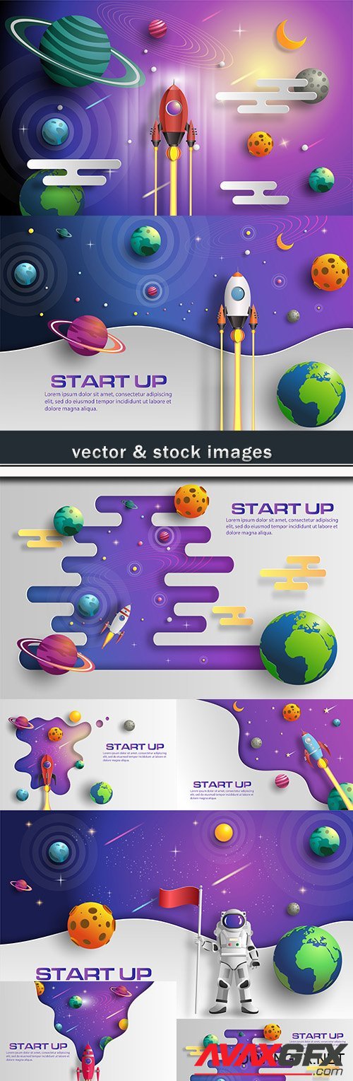 Start up business options elements background
