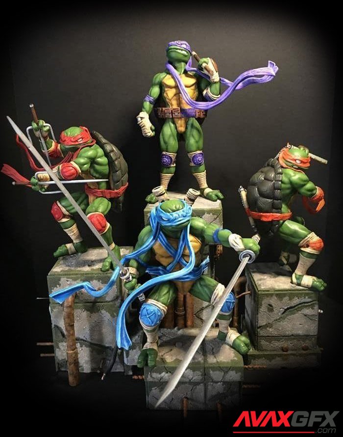 Teenage Mutant Ninja Turtle Diaroma 3D Print