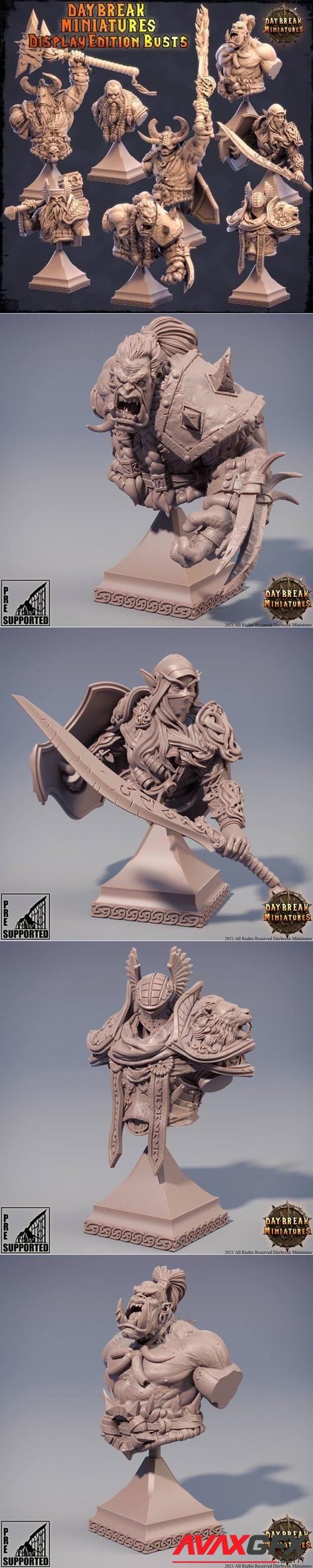 Daybreak Miniatures - The Dwarfs of The Dark Deep BUSTS – 3D Print