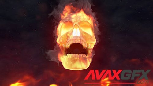 Videohive - Fire Skull Logo Reveal 24509656