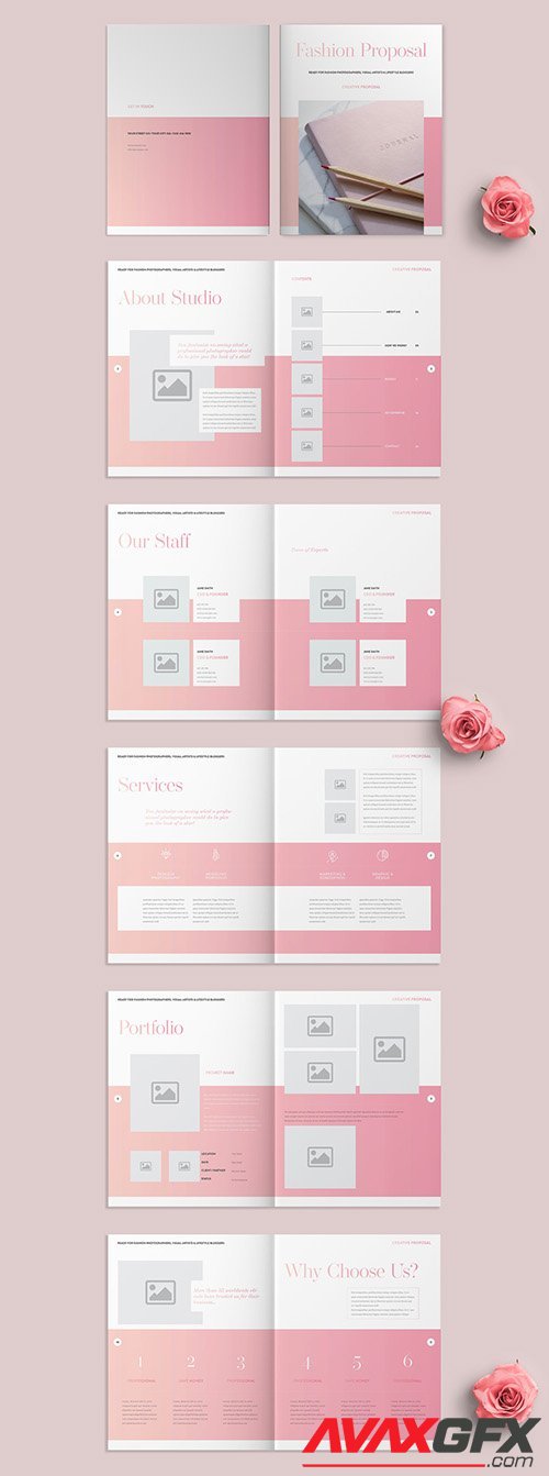 Fashion Proposal Layout with Pink Accents 271635940