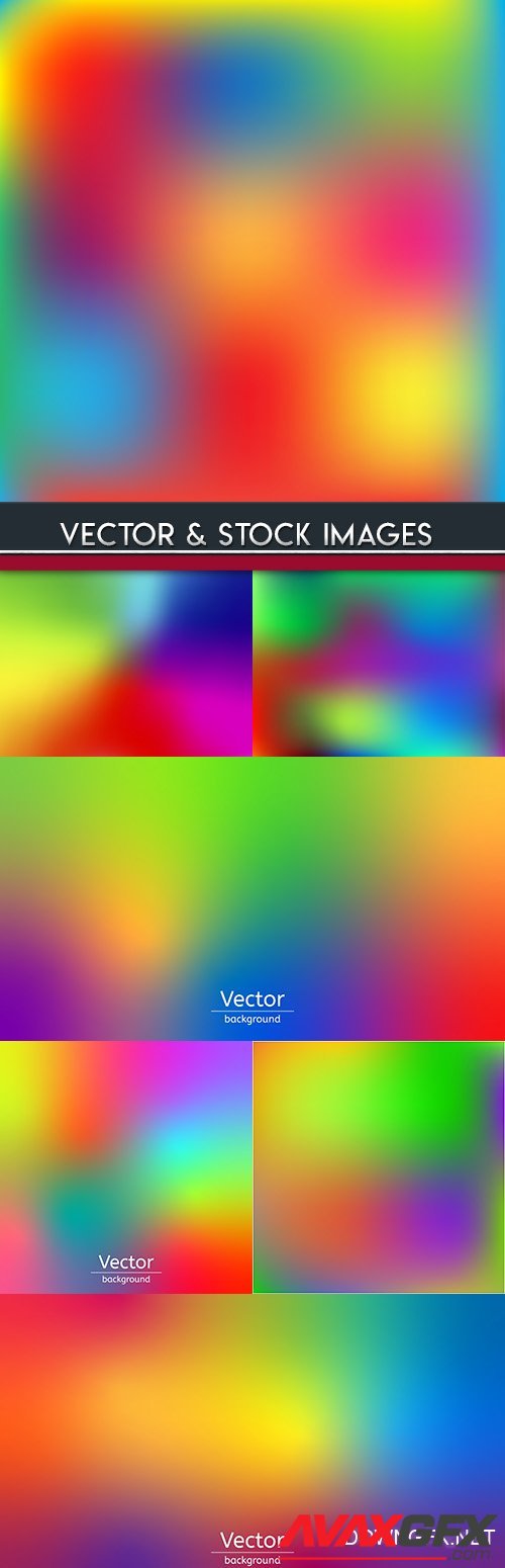 Gradient blurry abstract multicolor background