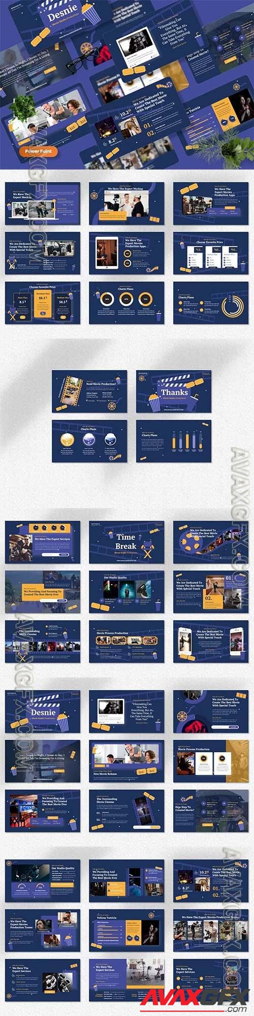 Desnie - Movie Production Powerpoint, Keynote and Google Slides Template