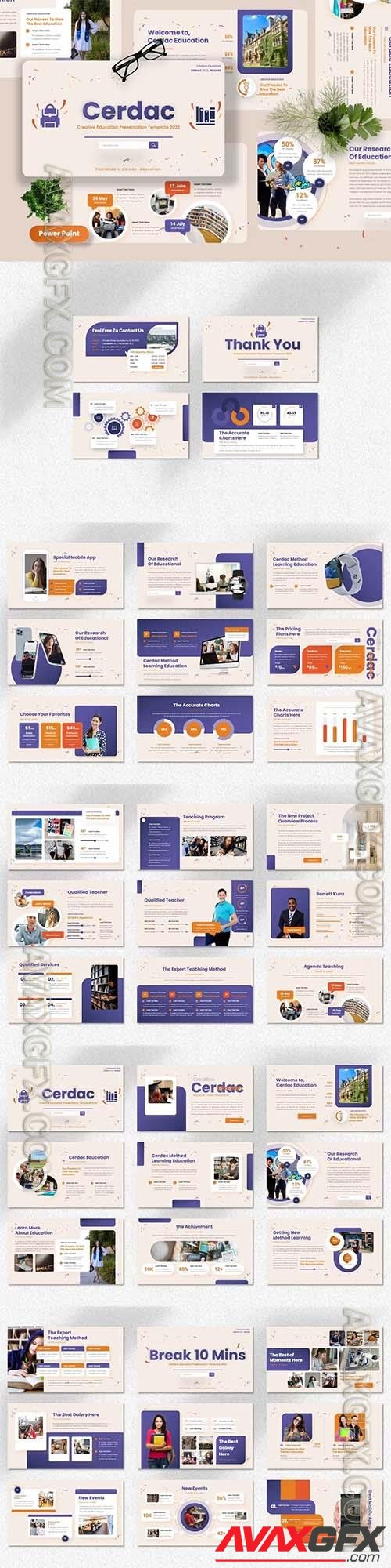 Cerdac - Creative Education Powerpoint, Keynote and Google Slides Template
