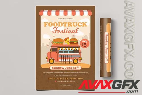 Food Truck Festival Flyer 25VJNKZ PSD