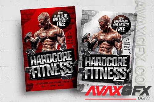 Gym Fitness Flyer Template DAD475J PSD