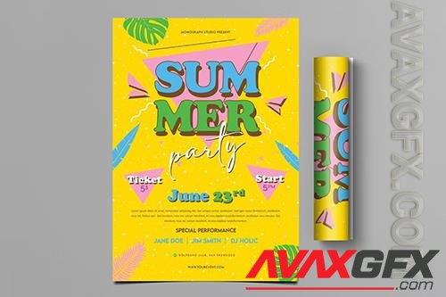 Summer Party Flyer M3XF96D PSD