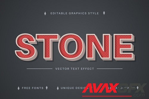 Retro Stone - Editable Text Effect - 7156329