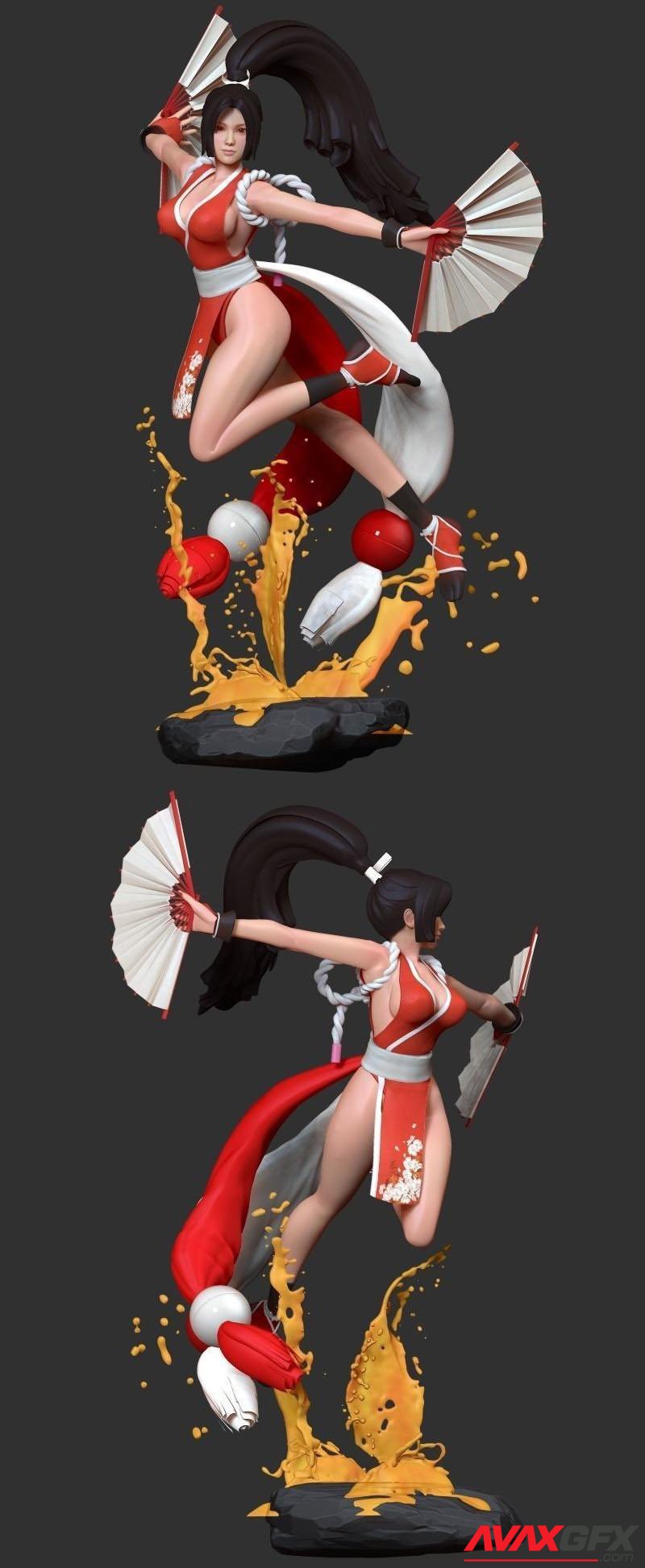 Mai King of Fighter 3D Print