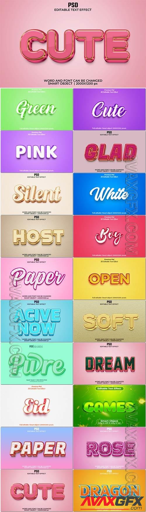 Psd text effect set vol 624