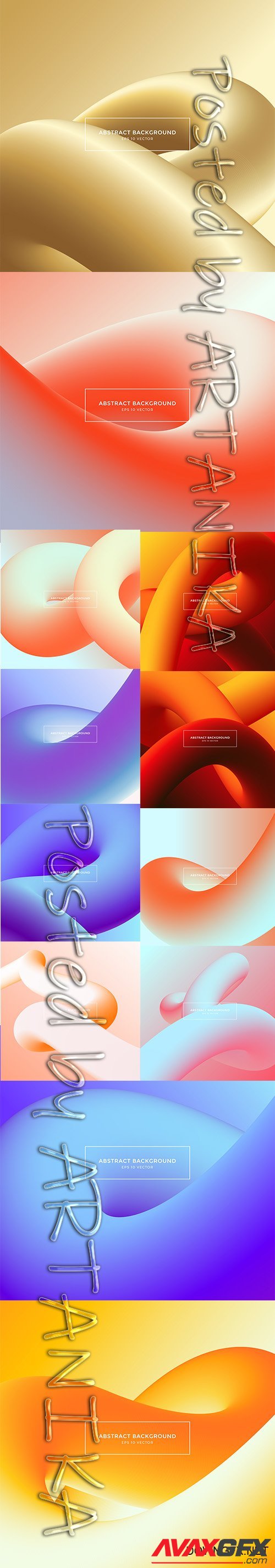 Abstract Background Color Gradient Shapes Pack