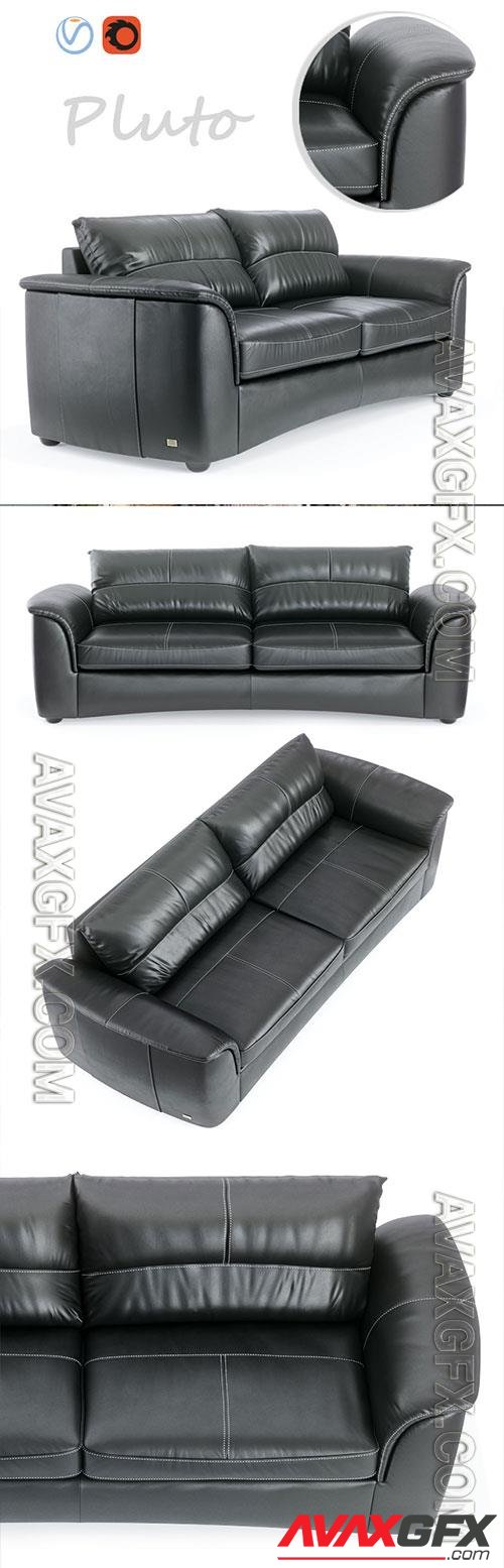 3D Models Leather Sofa Pluto