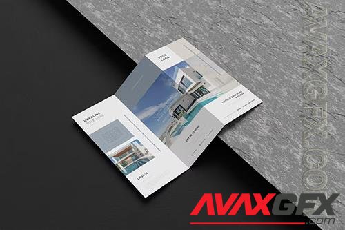 Minimalist Trifold Brochure Mockup MCX3TX6 PSD