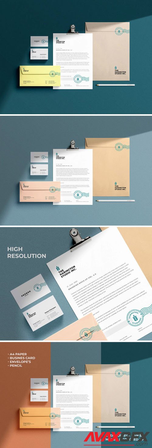 Stationery Branding PSD Mockup Vol.05