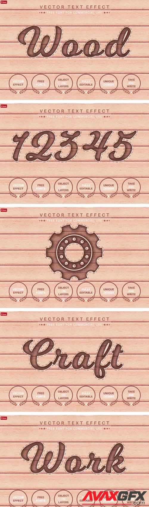 Wooden Craft - Editable Text Effect - 7178674