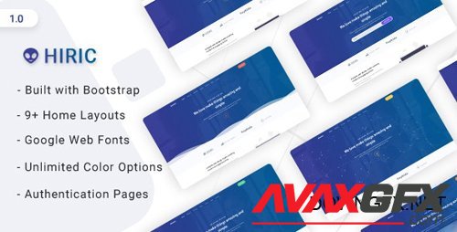 ThemeForest - Hiric v1.0 - Responsive Landing Page Template - 23835540