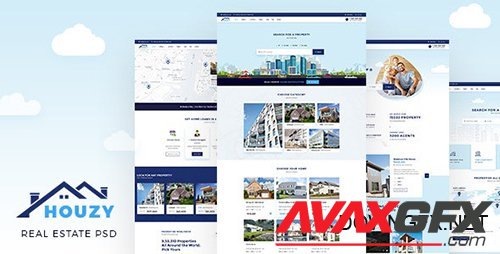 Themeforest - Houzy | Real Estate Listing PSD Template 23098382