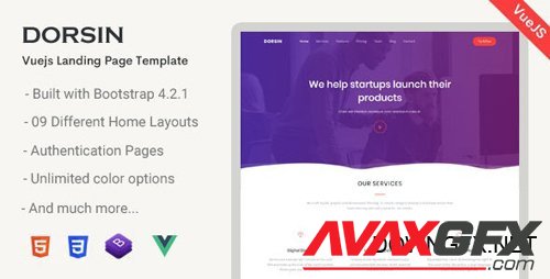 ThemeForest - Dorsin v1.0.0 - VueJs Landing Page Template - 23972100