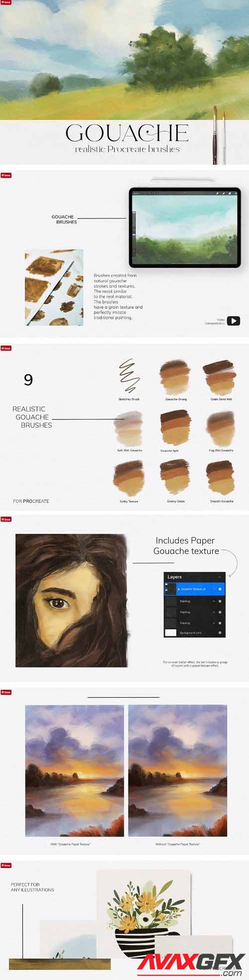 Procreate Gouache Brush set - 6688907