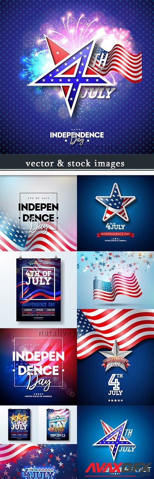Independence Day USA illustration vector design 3