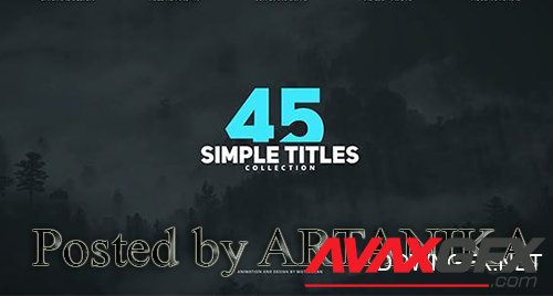 VideoHive - 45 Simple Titles 17314272