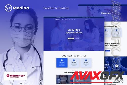 Medina - Medical & Health Elementor Template Kit 37393361