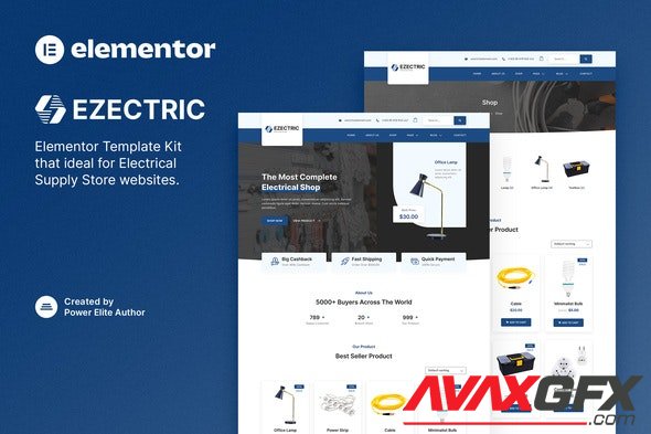 Ezectric – Electrical Supply Store Elementor Template Kit 37512528