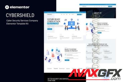 Cybershield - Cyber Security Services Company Elementor Template Kit 37389954