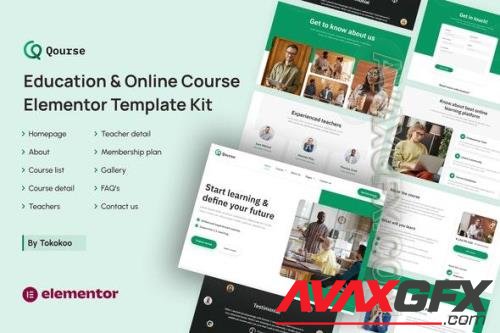 Qourse | Education & Online Course Elementor Template Kit 37445580