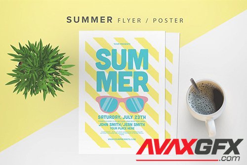 Summer Party Flyer PSD