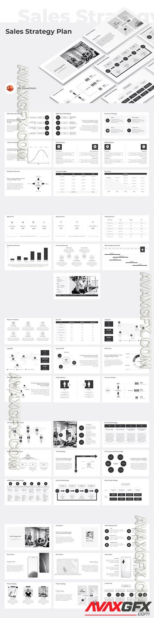 Sales Strategy Plan Powerpoint, Keynote and Google Slides Template