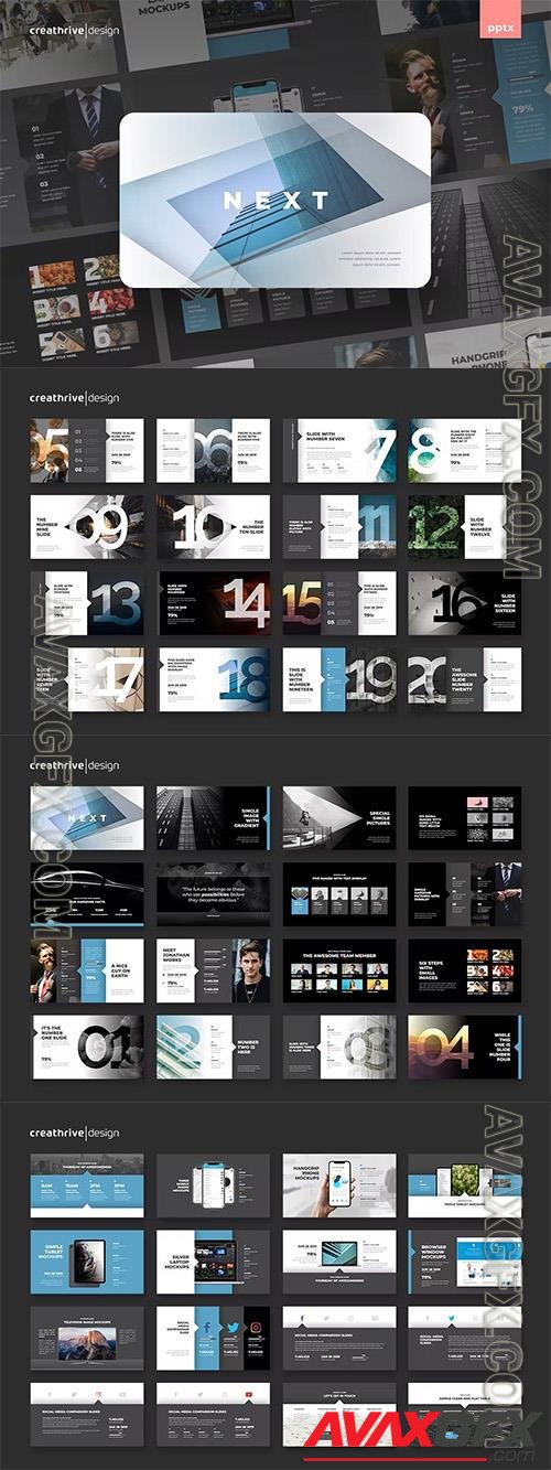 Next Powerpoint, Keynote Template